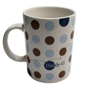 🔷Vintage Starbucks Daddy O Gone Fishing Mug Polka Dots 16 Ounce 2004